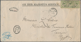 00378 Labuan: 1893 Official 'On H.M.S.' Envelope (254 X 130 Mm) Used Registered From Labuan To EGYPT, Addr - Autres & Non Classés