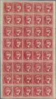 00393 Philippinen: 1854, Isabel II, 10 Cuartos Carmine, A Full Sheet Of 40, Unused Mounted Mint With Origi - Philippines