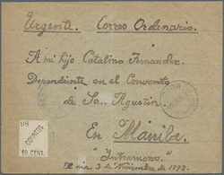 00416 Philippinen: 1898, 2 Cts. Red On White Paper And 3 Cts./98 On Alfonso XII Blue, Inscription "Filipin - Filipinas
