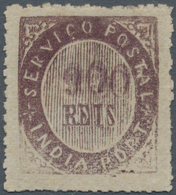00431 Portugiesisch-Indien: 1873, Type IA, 900 R. Dark Violet, Double Impression Of Value, Unused No Gum, - Portuguese India