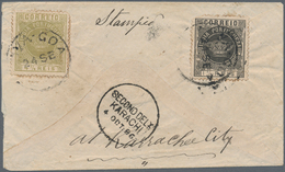 00457 Portugiesisch-Indien: 1882 'Crown' 1½r. Black, Perforated 13, Plus 4½r. Olive, Perforated 13¾, Used - Portugiesisch-Indien