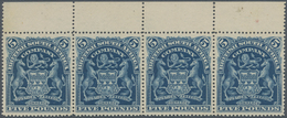 00480 Britische Südafrika-Gesellschaft: 1901, £5 Blue, Top Marginal Horiz. Strip Of Four, Unused No Gum. - Zonder Classificatie