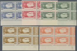 00482 Elfenbeinküste: 1940, Complete Set Airmail Stamps Without Imprint "Cote D'Ivoire" At Bottom, Corner - Briefe U. Dokumente