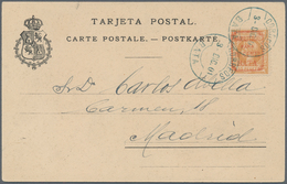 00493 Spanisch-Guinea: Bata, 1901, 1 C.-10 P. Surcharged "HABILITADO PARA 10 CENTS BATA", 14 Values Each A - Guinée Espagnole