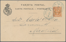 00493 Spanisch-Guinea: Bata, 1901, 1 C.-10 P. Surcharged "HABILITADO PARA 10 CENTS BATA", 14 Values Each A - Spaans-Guinea