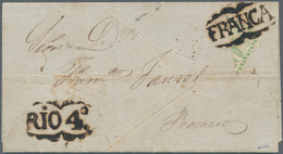 00520 Argentinien: 1858 'Confederacion' 10c. Green, DIAGONAL HALF Used As 5c. On Entire Christmas Letter F - Otros & Sin Clasificación