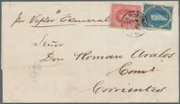 00539 Argentinien: 1867 Cover From Buenos Aires To Corrientes By Steamer "Esmeralda", Franked By 'Rivaldav - Other & Unclassified