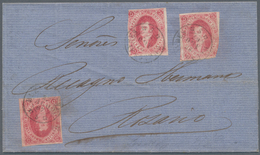00540 Argentinien: 1867 'Rivadavia' 5c. Rose-carmine From 7th Printing, Worn Impression, Imperforated, No - Andere & Zonder Classificatie