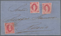 00540 Argentinien: 1867 'Rivadavia' 5c. Rose-carmine From 7th Printing, Worn Impression, Imperforated, No - Otros & Sin Clasificación