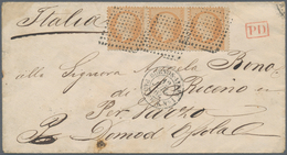 00545 Argentinien: 1867 SS AUNIS PROVISIONAL POSTMARK: Envelope From Buenos Aires To Domodossola, ITALY Fr - Altri & Non Classificati