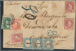 00548 Argentinien: 1872 THREE-COUNTRY MIXED FRANKING: Triple Rate Mourning Cover From Buenos Aires, Februa - Otros & Sin Clasificación
