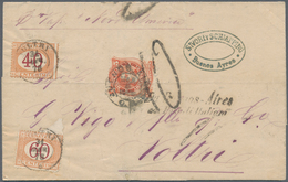 00553 Argentinien: 1876 Cover From Buenos Aires To Voltri, Italy Via Genoa By S/s "Nord America", Franked - Altri & Non Classificati