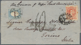 00554 Argentinien: 1876 Cover From Buenos Aires To Torino, Italy Via Genoa By S/s "Sud America", Franked B - Altri & Non Classificati