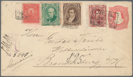 00557 Argentinien: 1878 'C.M. De Alvear' 25c. Lake, Used On 'Rivadavia' Postal Stationery Envelope 8c. In - Andere & Zonder Classificatie