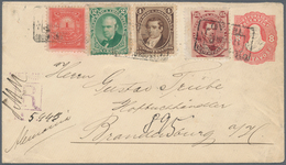 00557 Argentinien: 1878 'C.M. De Alvear' 25c. Lake, Used On 'Rivadavia' Postal Stationery Envelope 8c. In - Autres & Non Classés