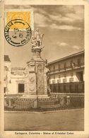 Delcampe - Cpa CARTAGENA - COLOMBIA - Statue Of Cristobal Colon - Kolumbien