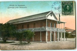 Delcampe - Cpa VENEZUELA - Saludo De, Greetings From -  Oficina Del Resguardo - La Guaira - Custom House - Venezuela