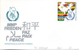 (FC5) DDR Amtl. GZS-Umschlag U 5  85(Pf) Mehrfarbig "Internationales Jahr Des Friedens" Ungebraucht - Briefomslagen - Ongebruikt