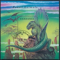 Bl. 250 Tansania Einwandfreie Erhaltung Mit ET-Stempel - Dar Es Salaam - Dinosaurier - Fossiles
