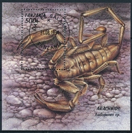 Delcampe - Bl. 255 Tansania Einwandfreie Erhaltung Mit ET-Stempel - Dar Es Salaam - Skorpion - Araignées