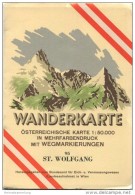 95 Sankt Wolfgang Im Salzkammergut 1954 - Österreichische Karte 1:50.000 - Wanderkarte Mit Umschlag - Herausgegeben Vom - Maps Of The World