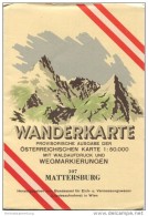 107 Mattersburg 1955 - Wanderkarte Mit Umschlag - Provisorische Ausgabe Der Österreichischen Karte 1:50.000 - Herausgege - Landkarten