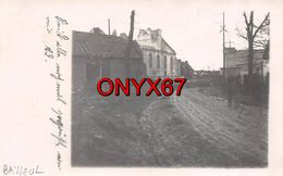 Carte Postale Photo Militaire Allemand BAILLEUL (Pas De Calais) Eglise Et  Rue En Ruine Guerre 14/18 - Other & Unclassified