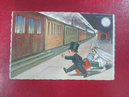 Delcampe - CPA ILLUSTRATEUR COLOMBO MARIES TRAIN - Colombo, E.