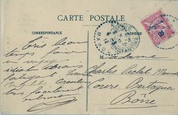 Delcampe - 1912 , MARRUECOS FRANCÉS , TARJETA POSTAL CIRCULADA , RABAT - BONE - Covers & Documents