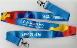 Basketball 2015 / EUROBASKET / Lanyard Neck Hanging Strap Keyring ID Card Badge Holder Phone / Croatia Zagreb - Habillement, Souvenirs & Autres