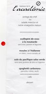 Delcampe - MENU CUISINE ITALIENNE RESTAURANT L'Académie  MONTREAL Canada - Menu