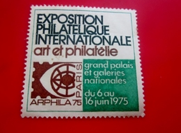 Exposition Philatélique Internationale Grand Palais Paris 1975-Timbre VIGNETTE France Erinnophilie-Non Oblitéré * - Briefmarkenmessen