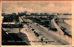 Delcampe - 71272) CARTOLINA DI TRIPOLI-LUNGO MARE CONTE VOLPI E PASSEGGIATA BADOGLIO-VIAGGIATA- - Libyen