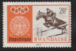 1968 MEXICO CITY OLYMPIC . USED  STAMP  FROM RWANDA HORSE JUMPING - Zomer 1968: Mexico-City