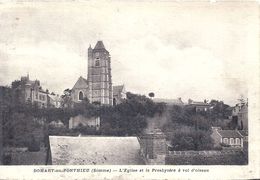 Delcampe - SOMME - 80 - DOMART EN PONTHIEU - L'église Et Le Presbytère - Doullens
