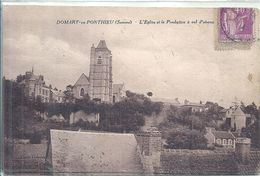 Delcampe - SOMME - 80 - DOMART EN PONTHIEU - L'église Et Le Presbytère - Doullens