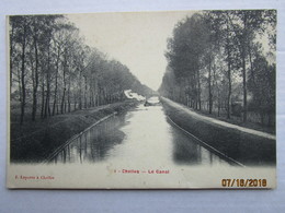 Delcampe - CPA 77 CHELLES - Le Canal Avec Un Bateau Vapeur Remorqueur  - Le Chemin De Halage  1911 - Chelles