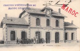 Delcampe - ¤¤  -  MAROC   -  OUDJDA   -  La Gare   -   Chemin De Fer   -  ¤¤ - Sonstige & Ohne Zuordnung