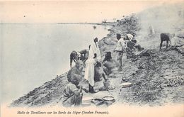 Delcampe - ¤¤  -  SOUDAN  -  Halte De Tirailleurs Sur Les Bords Du Niger   -  ¤¤ - Sudan