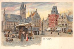 Delcampe - ¤¤  -  ALLEMAGNE  -  TRIER   -  Illustrateur   -  Der Marktplatz  -  Marché   -  ¤¤ - Trier