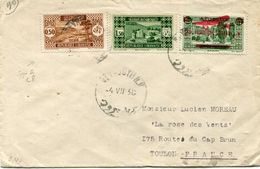 GRAND LIBAN LETTRE DEPART BEYROUTH 4 VII 36 POUR LA FRANCE - Storia Postale