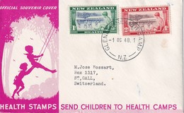 NOUVELLE-ZELANDE 1948 LETTRE ILLUSTREE DE  GLENELG HEALTH CAMP - Briefe U. Dokumente