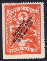 Italy: 1928 Artic Polar Expedition Umberto Nobile Zepplin, Surcharge Spedizione Soccorso Aereo 10 Giugno 1928 MNH/** - Luftpost