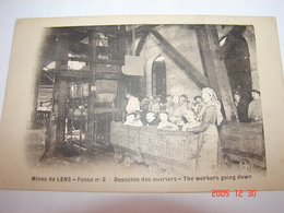 Delcampe - C.P.A.- Lens (62) - Mines - Descente Des Ouvriers Dans La Fosse N° 2 - 1922 - SUP (AJ 5) - Lens