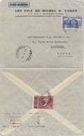 LETTRE LIBAN. 24 10 45. LES FILS DE MICHEL B.YARED BEYROUTH POUR STOCKOLM SUEDE - Covers & Documents