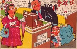 Delcampe - CPA  HUMOUR - De PREISSAC : "ICI, DÉFENSE DU CONSOMMATEUR" - Preissac