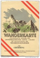 128 Gröbming 1953 - Wanderkarte Mit Umschlag - Provisorische Ausgabe Der Österreichischen Karte 1:50.000 - Herausgegeben - Mapamundis