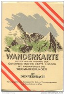 129 Donnersbach 1955 - Wanderkarte Mit Umschlag - Provisorische Ausgabe Der Österreichischen Karte 1:50.000 - Herausgege - Mapamundis