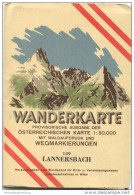 149 Lannersbach 1947 - Wanderkarte Mit Umschlag - Provisorische Ausgabe Der Österreichischen Karte 1:50.000 - Herausgege - Landkarten