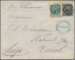 00612 El Salvador: 1881/1882. Lot Of 3 Letters, Each With 1c And 10c Emblem Combination Franking And Cance - El Salvador